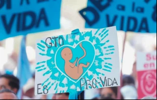 Manifestación por la vida en Guanajuato. Crédito: Frente Nacional x la Familia