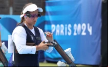 Adriana Ruano durante la competición en los Juegos Olímpicos de París 2024.