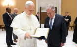 León XIV y António Guterres este 11 de junio en el Vaticano