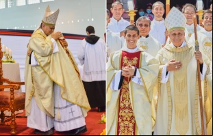 La ordenación sacerdotal de Fray Pipe tuvo lugar el 18 de junio de 2022. Presidió la misa Mons. Robert Francis Prevost, hoy el Papa León XIV. Crédito: Cortesía de Fr. Luis Fernando Oblitas Guerrero OSA
