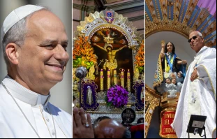 Desde su elección como Papa, León XIV ha demostrado una especial cercanía hacia ciertas devociones. Crédito: Daniel Ibáñez - EWTN News, Shutterstock y Milagro Eucarístico Perú - 1649