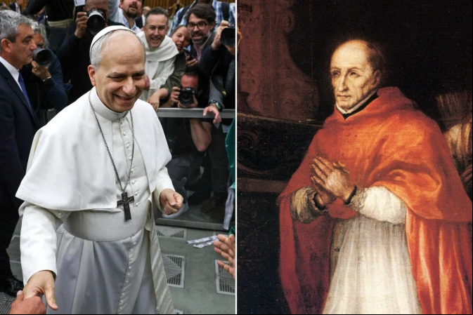 Papa Léon XIV y Santo Toribio de Mogrovejo.