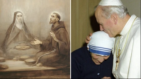 San Francisco y Santa Clara de Asís - San Juan Pablo II y Santa Teresa de Calcuta