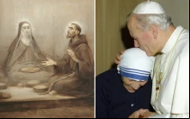 San Francisco y Santa Clara de Asís - San Juan Pablo II y Santa Teresa de Calcuta