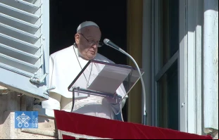 El Papa Francisco reza el Ángelus frente a los fieles reunidos en la Plaza de San Pedro del Vaticano, el 29 de diciembre de 2024. Crédito: Captura de video / Vatican Media.