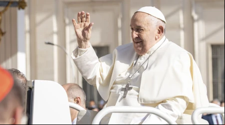 Papa Francisco en la audiencia general en el Vaticano 18042024