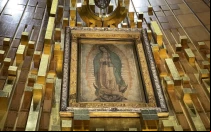 Imagen original de Nuestra Señora de Guadalupe, conservada en la Basílica de Guadalupe en Ciudad de México.